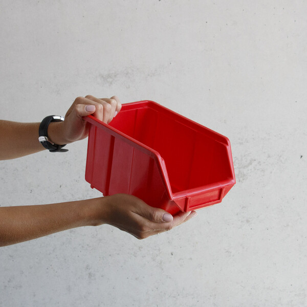 wandhängende und stapelbare Kiste 3,5 Liter Rot