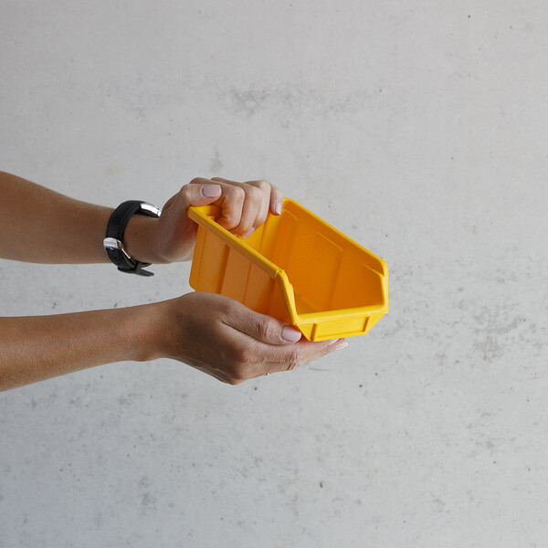 Regalbox Stapelbox 1 Liter Materialbehälter Gelb
