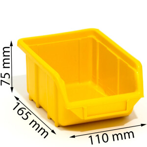 Regalbox Stapelbox 1 Liter Materialbehälter Gelb