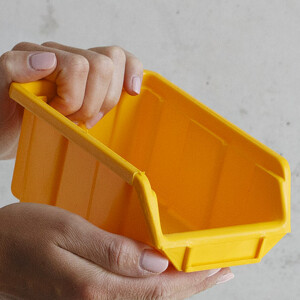 Regalbox Stapelbox 1 Liter Materialbehälter Gelb