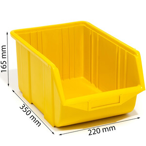 Sichtlagerkasten 35 x 22 x 16 cm Stapelbox mit 28 kg Tragfähigkeit
