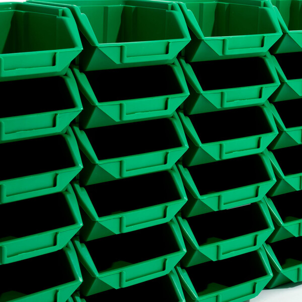 Kiste für Gewerbe und Industrie 3,5 Liter Sichtlagerkästen Grün