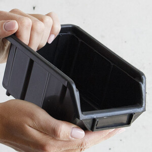 Stapelboxen 1 Liter Industrieboxen Schwarz