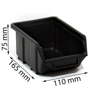 Stapelboxen 1 Liter Industrieboxen Schwarz