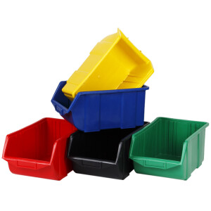 Handwerkerkiste 3,5 Liter Industrie-Stapelbox Schwarz