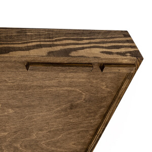 Ablagekorb aus Holz DIN A4 in Eiche Dunkel, 32 × 26 × 7 cm