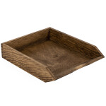 Ablagekorb aus Holz DIN A4 in Eiche Dunkel, 32 × 26 × 7 cm