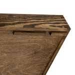 Ablagekorb aus Holz DIN A4 in Eiche Dunkel, 32 × 26 × 7 cm