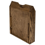 Ablagekorb aus Holz DIN A4 in Eiche Dunkel, 32 × 26 × 7 cm