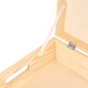 große Holzkiste 13 Liter mit Deckel und Griffen 40 x 30 x 14 cm