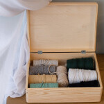 große Holzkiste 13 Liter mit Deckel und Griffen 40 x 30 x 14 cm