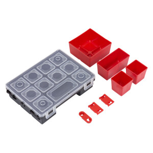 Sortimentskasten 4 Boxen Kleinteilemagazin Box Kleinteilebox Organizer Deckel