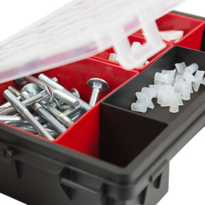 Sortimentskasten 4 Boxen Kleinteilemagazin Box Kleinteilebox Organizer Deckel