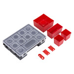 Sortimentskasten 4 Boxen Kleinteilemagazin Box Kleinteilebox Organizer Deckel