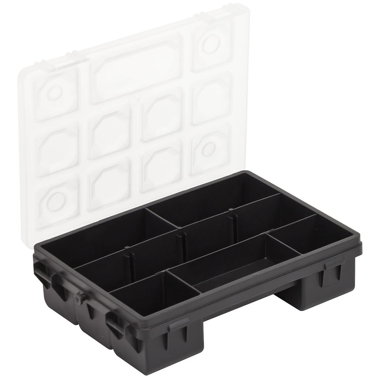 Lux Aufbewahrungsbox Kiste Blau Kleinteile 10 Fächer 20x28x5,5 Sortimentskasten