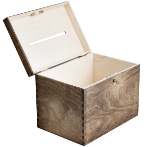 Wahlurne, Geldgeschenke Kiste aus Holz, 29 × 20 × 22 cm