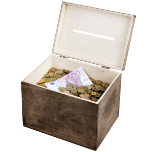 Wahlurne, Geldgeschenke Kiste aus Holz, 29 × 20 × 22 cm