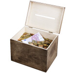 Wahlurne, Geldgeschenke Kiste aus Holz, 29 × 20 × 22 cm