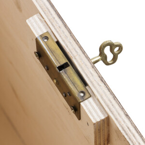 Briefbox in Eiche Dunkel, Wahlurne 17 Liter aus Holz, 25 × 29 × 30 cm