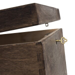 Briefbox in Eiche Dunkel, Wahlurne 17 Liter aus Holz, 25 × 29 × 30 cm