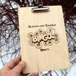 Kleines Klemmbrett Holz DIN A5, Schreibbrett mit Edelstahlklemme