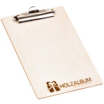 Kleines Klemmbrett Holz DIN A5, Schreibbrett mit Edelstahlklemme