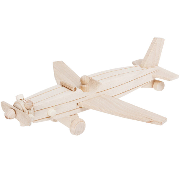 Flugzeug aus Holz, Holzspielzeug, 34 × 28 × 12 cm