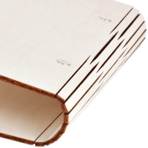 Holzmappe DIN A5, Ringbuch, Ordner aus Holz, 23 × 18 cm