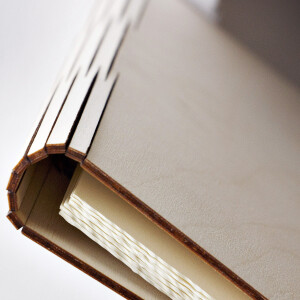 Holzmappe DIN A5, Ringbuch, Ordner aus Holz, 23 × 18 cm