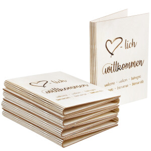 Holzmappe DIN A5, Ringbuch, Ordner aus Holz, 23 × 18 cm