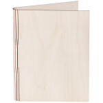 Holzmappe DIN A5, Ringbuch, Ordner aus Holz, 23 × 18 cm