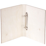Holzmappe DIN A5, Ringbuch, Ordner aus Holz, 23 × 18 cm
