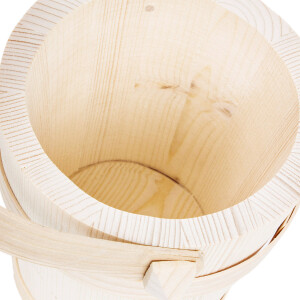 Holzeimer, Saunaeimer, Butterfass mit Henkel, 1 Liter