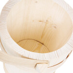 Holzeimer, Saunaeimer, Butterfass mit Henkel, 1 Liter