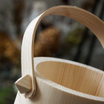 Holzeimer, Saunaeimer, Butterfass mit Henkel, 1 Liter