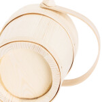 Holzeimer, Saunaeimer, Butterfass mit Henkel, 1 Liter