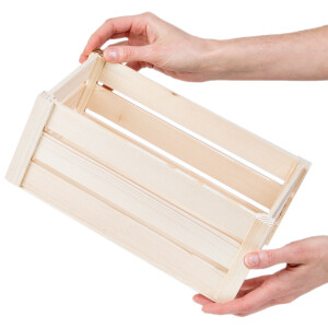 Holzkiste, 4,5 Liter Holz-Stiege Obstkiste...