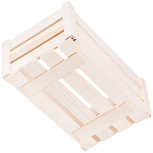 Holzkiste, 4,5 Liter Holz-Stiege Obstkiste 28,5 × 17,5 × 12,5 cm