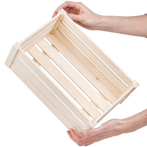 Holzkiste, 6,5 Liter, Ladenregalsiege 32 × 21 × 12,5 cm