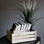 Holzkiste, 6,5 Liter, Ladenregalsiege 32 × 21 × 12,5 cm