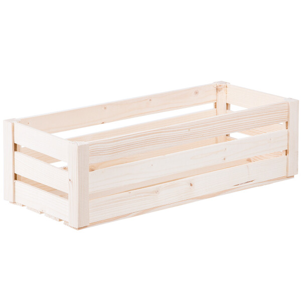 Regalkiste aus Holz, 6 Liter Holzbox, 40 × 16 × 12 cm