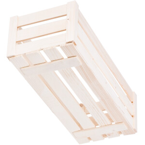 Regalkiste aus Holz, 6 Liter Holzbox, 40 × 16 × 12 cm