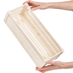 Regalkiste aus Holz, 6 Liter Holzbox, 40 × 16 × 12 cm