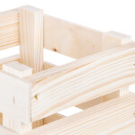 Quadratische Stiege aus Holz, 1,3-Liter-Holzkiste, 14 × 12 × 12 cm