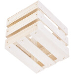 Quadratische Stiege aus Holz, 1,3-Liter-Holzkiste, 14 × 12 × 12 cm