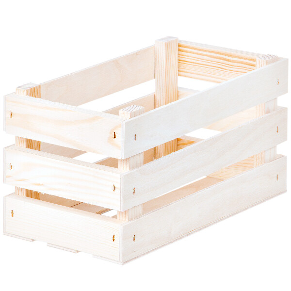 Rechteckige 2,5-Liter-Holzkiste, Ladenregalstiege, 23,5 × 12 × 12 cm