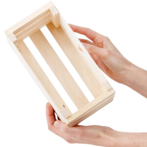 Rechteckige 2,5-Liter-Holzkiste, Ladenregalstiege,...