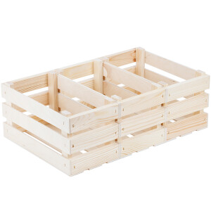 Rechteckige 2,5-Liter-Holzkiste, Ladenregalstiege, 23,5 × 12 × 12 cm