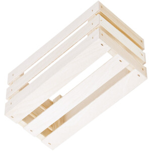 Rechteckige 2,5-Liter-Holzkiste, Ladenregalstiege, 23,5 × 12 × 12 cm