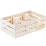 Rechteckige 2,5-Liter-Holzkiste, Ladenregalstiege, 23,5 × 12 × 12 cm